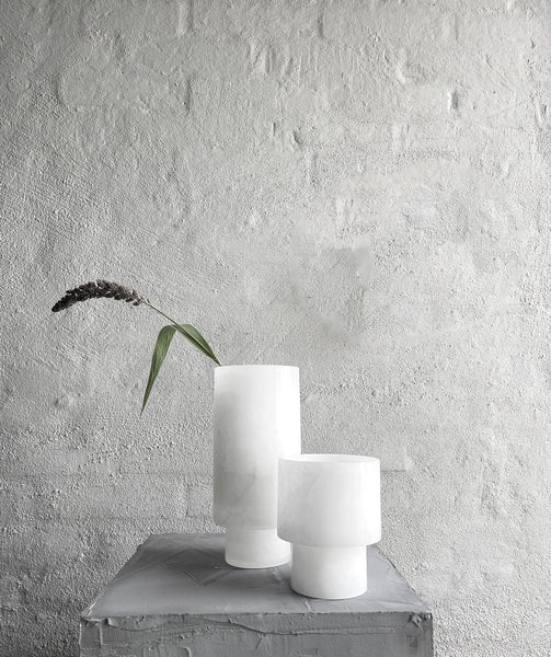 Hvid marmor vase